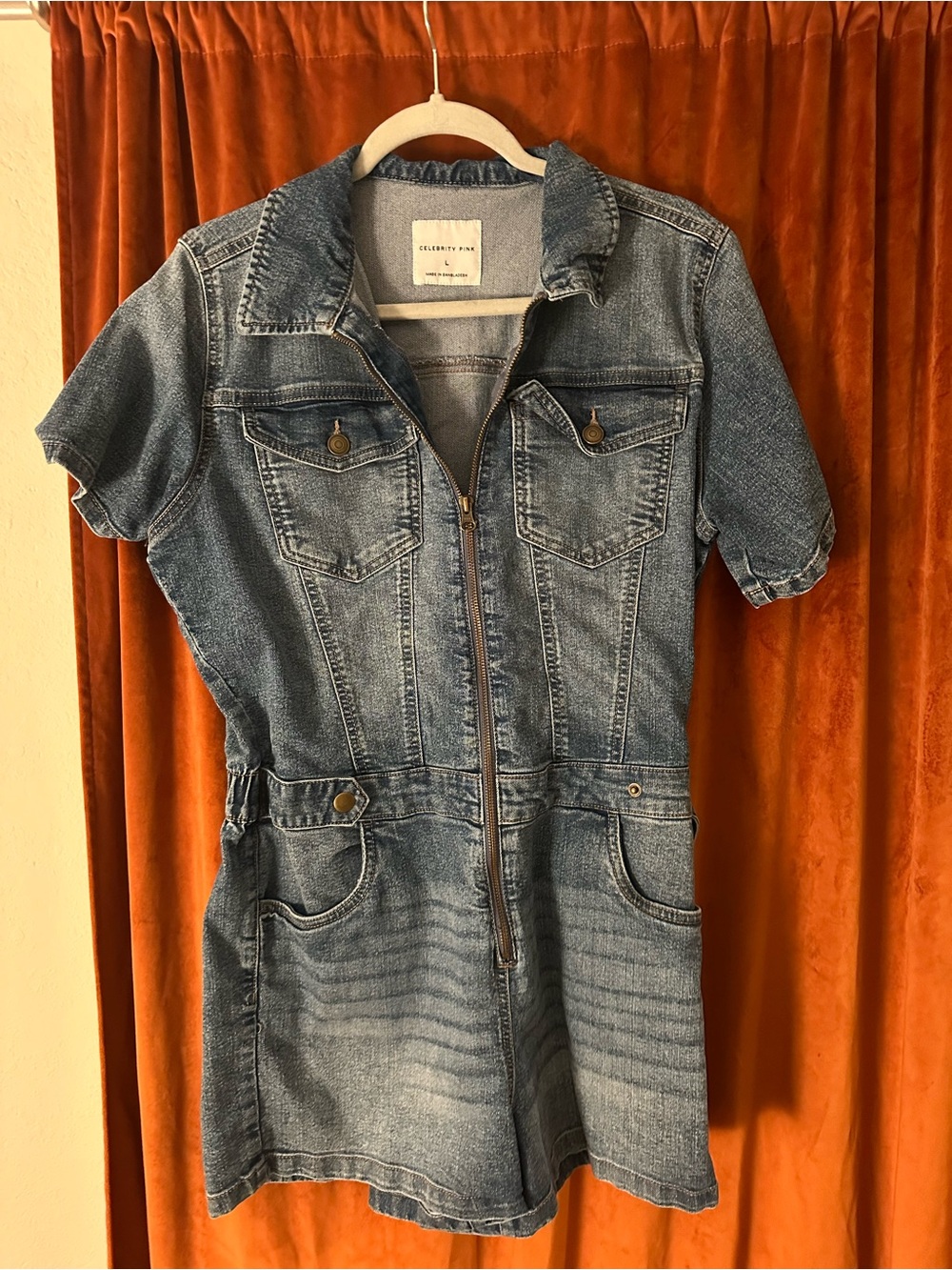 Denim romper